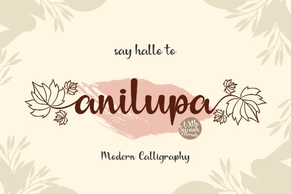 Anilupa: The Elegant Script Handwritten Font for Branding