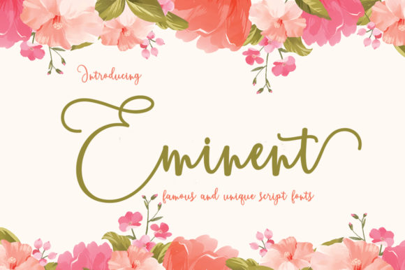 Eminent: A Script Handwritten Font for Editorial Design