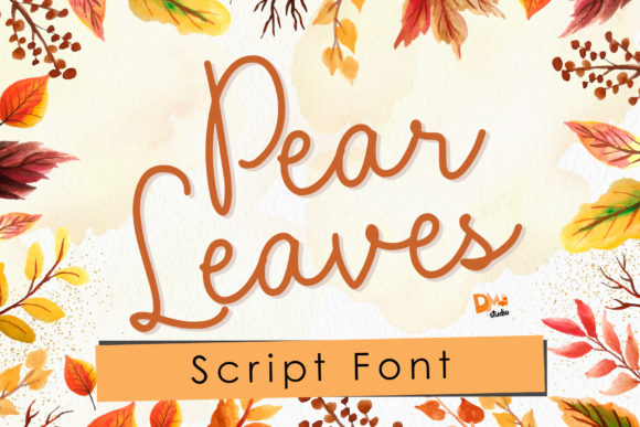 Pear Leaves Font for Handmade Branding