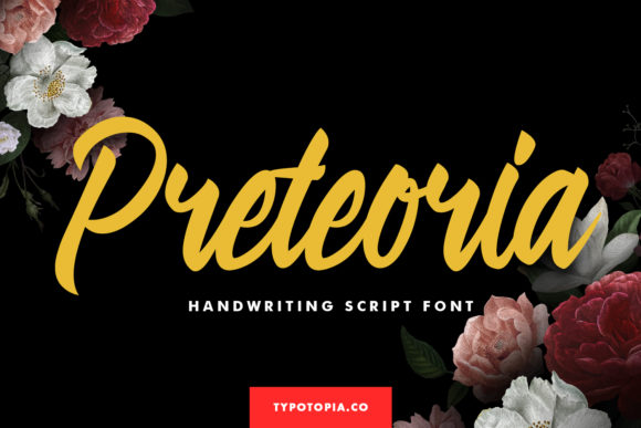 Preteoria: An Elegant Script Handwritten Font for Editorial Design