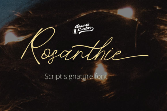 Rosanthie: A Delicate Script Handwritten Font for Elegant Editorial Design
