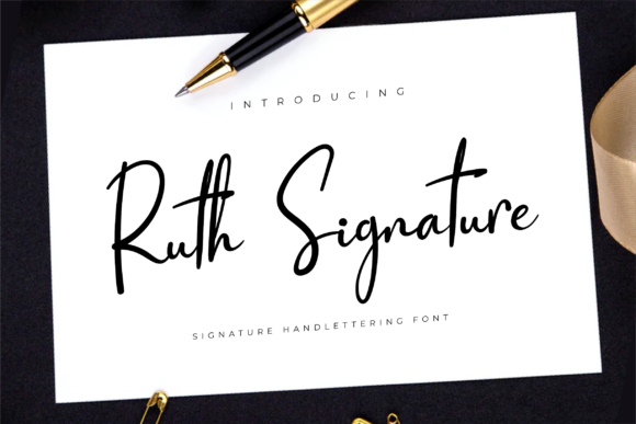 Ruth Signature Font Review for Brand Designers