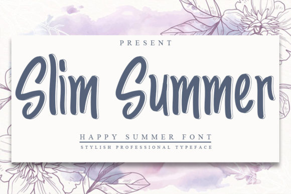 Slim Summer: An Elegant Handwritten Font for Editorial Design