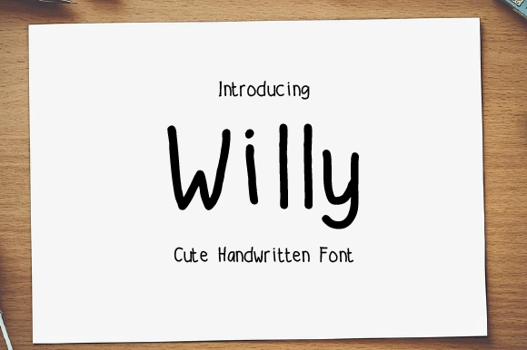 Willy: The Sweet Handwritten Font for Authentic Branding